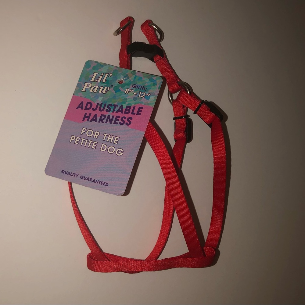 Extra Small Dog Puppy Harness NWT Red
